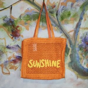 Orange and Yellow Mesh Tote Bag Sunshine Design